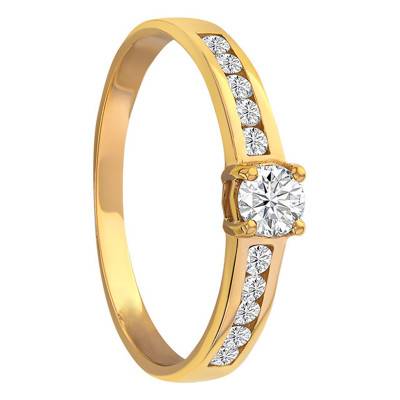 Bague Solitaire Diamants 0,40 ct GSI en Or Jaune 750 - Demetra