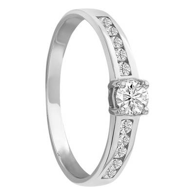Bague Solitaire Diamants 0,40 ct GSI en Or Blanc 750 - Demetra