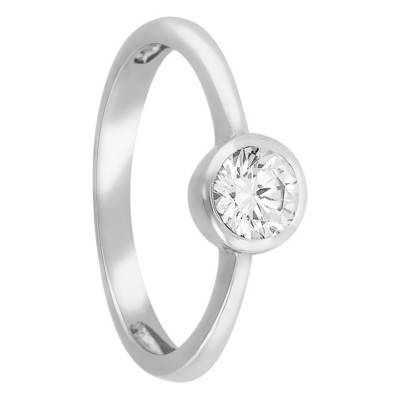 Bague Oxyde De Zirconium Or Blanc 375 - Orphée