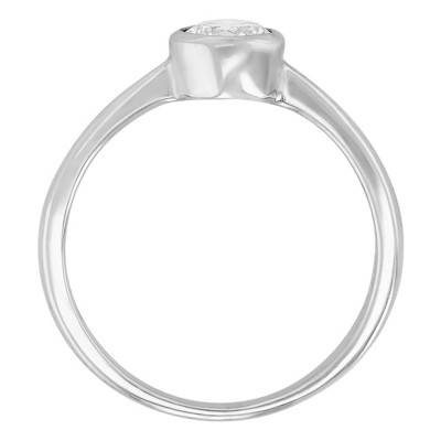 Bague Oxyde De Zirconium Or Blanc 375 - Orphée