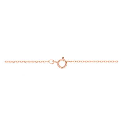 Bracelet Infini en Or Rose 375 & Diamants 0,01 ct, Longueur 18 cm, Largeur 0,50 mm - Emanessence