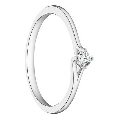Bague Solitaire Eloi Or Blanc 375 & Diamant - Juweel
