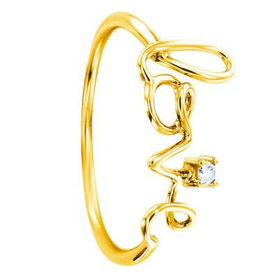 Bague Love, Or Jaune 375 & Diamant - Scarlett or Scarlett