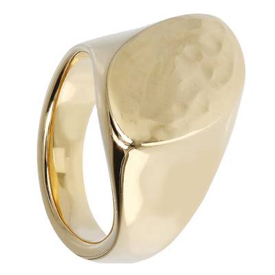 Yellow Gold-Plated Dune Wave Ring - Etrusca Gioielli
