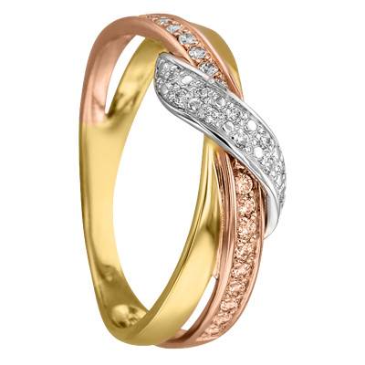 Bague 3 Ors & Diamants 0,192 ct - Joelli