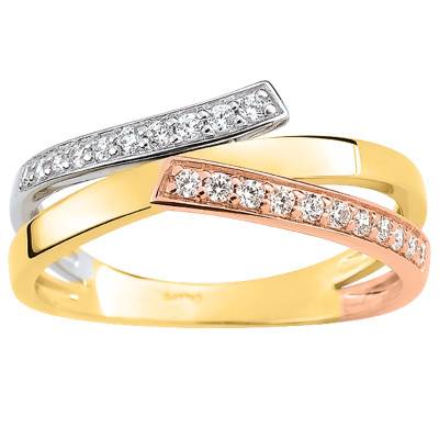 Bague Gamma 3 Ors & Diamants - Joelli