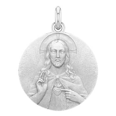 Médaille 2 Faces Vierge du Mont Carmel Or Blanc 750, 15 mm à 22 mm - Becker