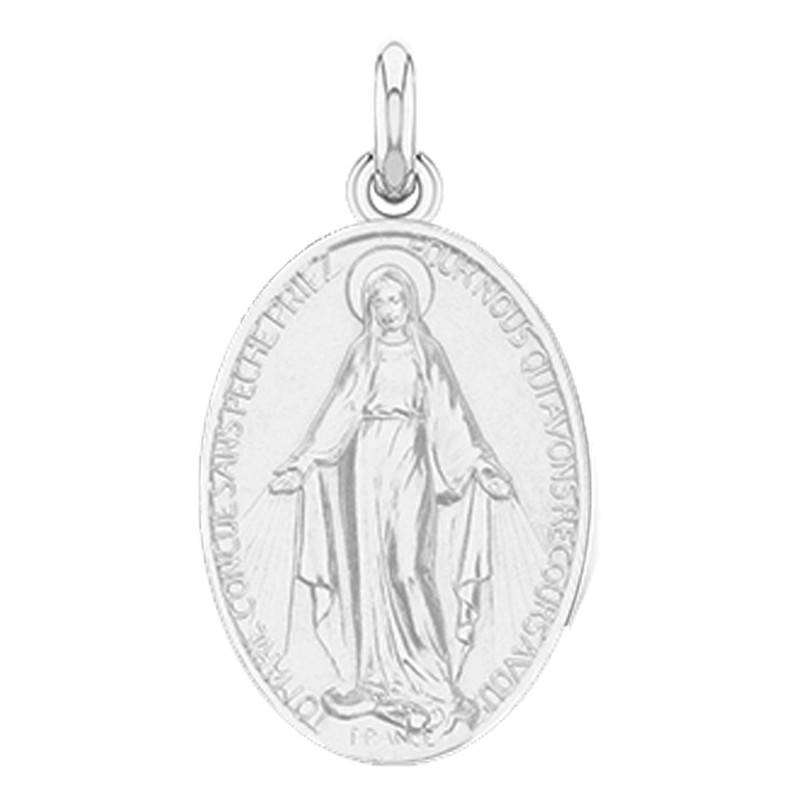 Miraculous Virgin Mary Medal White Gold 750 - Becker