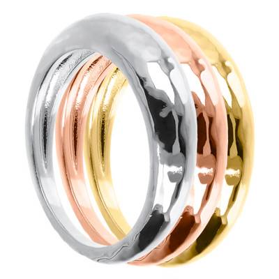 Bague plaqué 3 ors - Etrusca Gioielli