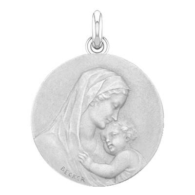 Médaille Vierge Maternité Argent, Diamètre 15 mm à 22 mm - Becker