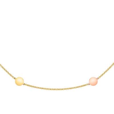 Collier Disques en 3 Ors 375, Longueur 46 cm - Emanessence
