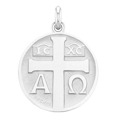 Médaille Symbole Croix Argent, Diamètre 15 mm à 22 mm - Becker