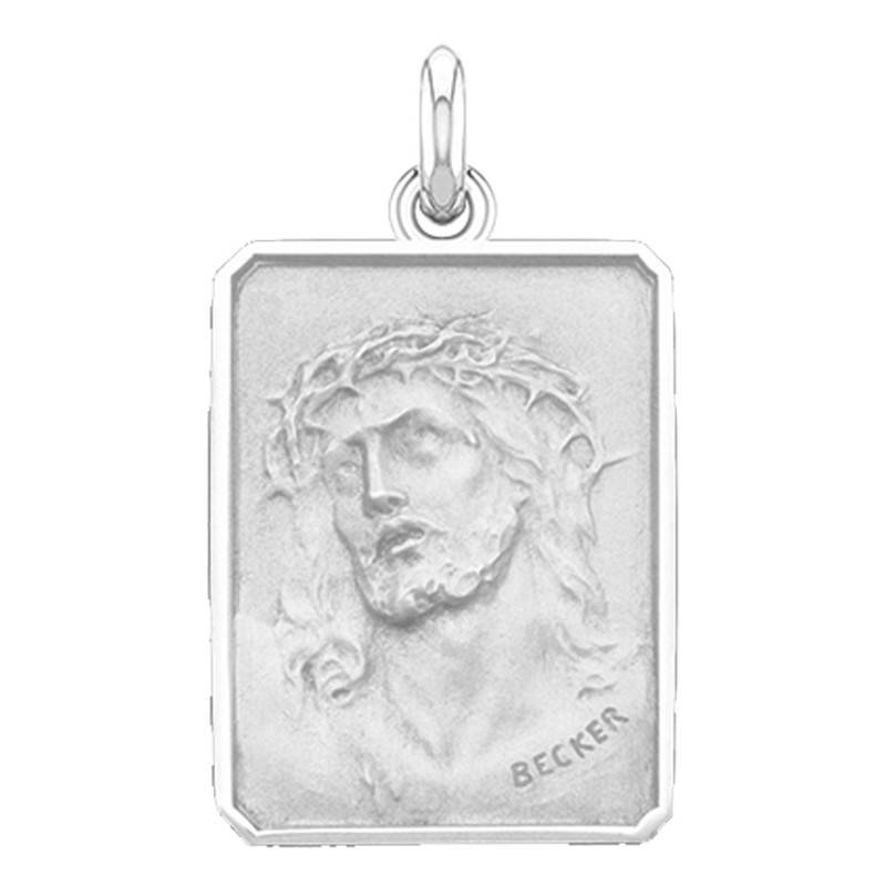 750 White Gold Christ Ecce Homo Medal - Becker