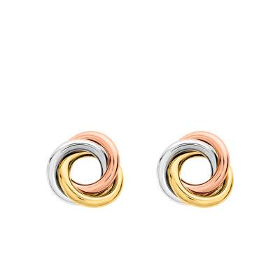 Boucles d'oreilles Noeud, 3 Ors 375 - Emanessence