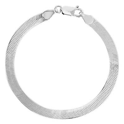 Bracelet Maille Miroir en Argent, Longueur 19 cm - Artemis
