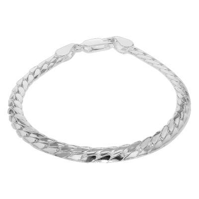 Bracelet Maille Anglaise en Argent , Longueur de 19 cm à 23 cm - Artemis