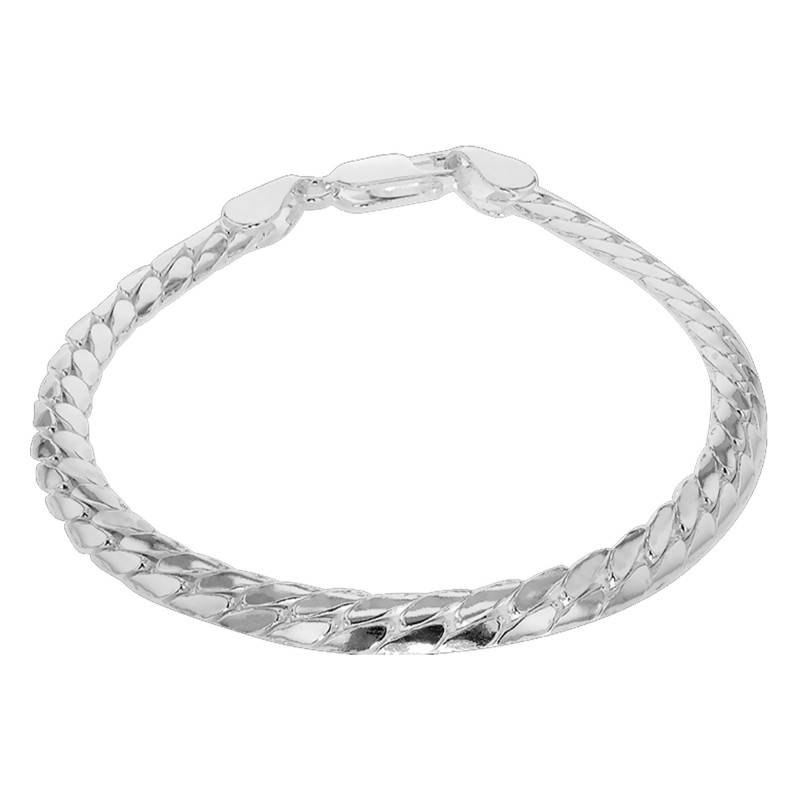 925 Sterling Silver Bismarck Chain Bracelet, 19 cm to 23 cm - Artemis