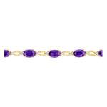 Bracelet Améthyste Or Jaune