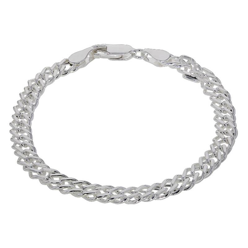 925/1000 Silver Double Rombo Bracelet, Length 19 cm - Artemis