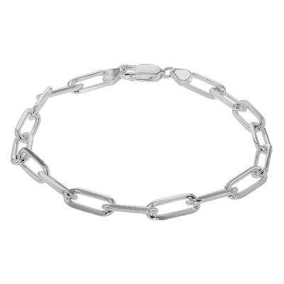 925 Silver Rectangular Link Bracelet, Length 21 cm - Artemis