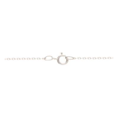 Bracelet Coeur Ajouré, Or Blanc 375 & Diamants 0,07 ct, Longueur 18 cm, Largeur 0,90 mm - Aurora