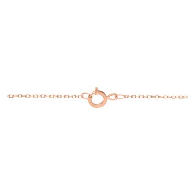 Bracelet Coeurs Inversés en 2 Ors 375 & Diamants 0,02 ct, Longueur 18,5 cm, Largeur 0,50 mm - Emanessence