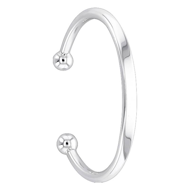 925 Silver Open Children's Bangle, Diameter 45 mm, Width 3 mm - Artemis