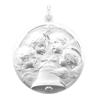 Médaille de Berceau Angélus Argent, Diamètre 50 mm - Becker
