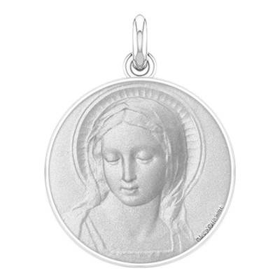 Médaille de Berceau Vierge Amabilis Argent, Diamètre 50 mm - Becker