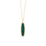 Collier Malachite Or Jaune