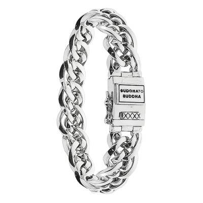 Nathalie Medium XS Silver Bracelet, Length 17 cm to 19 cm, Width 1.20 cm - Buddha to Buddha