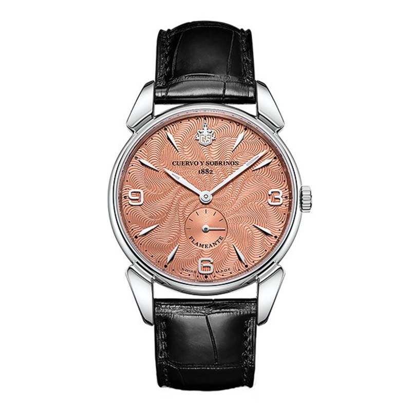 Salmon 375/1000 Gold Flameante Watch 3130.1S-MON - Cuervo y Sobrinos
