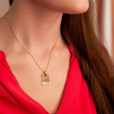 Yellow Gold 375/1000 or 750/1000 Tiki Plate Pendant - Rosatella