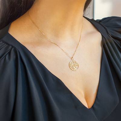 Médaille Arbre de Vie Vermeil Plaqué Or Jaune, Diamètre 19 mm - Argyor