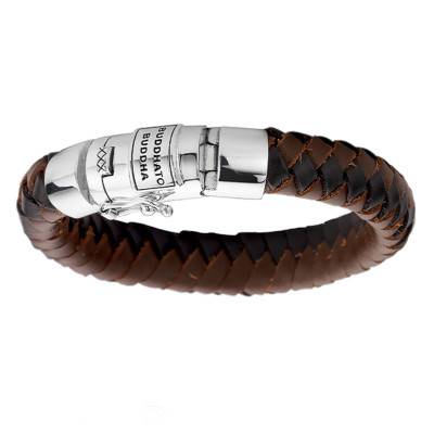 Bracelet Ben Leather Mix - Brown, Longueur 19 cm à 22 cm - Buddha to Buddha