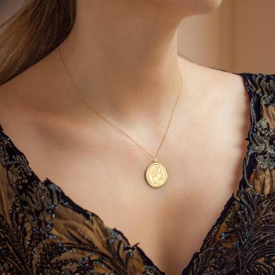750/1000 Yellow Gold Napoleon III 20F Coin Pendant - Lucas Lucor