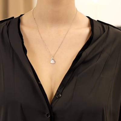 Pendentif Coeur Personnalisable Argent 925 - Emanessence