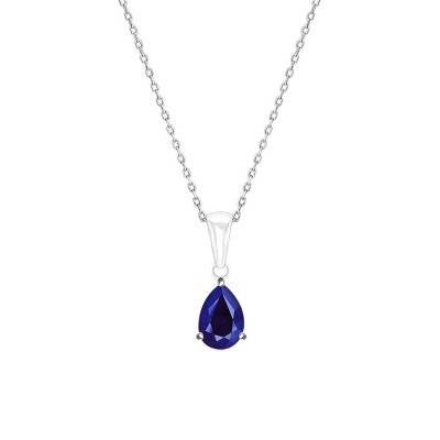 18K White Gold & Sapphire Necklace, 45 cm - Aurora