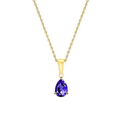 Collier Iolite Or Jaune 750, Longueur 45 cm - Aurora