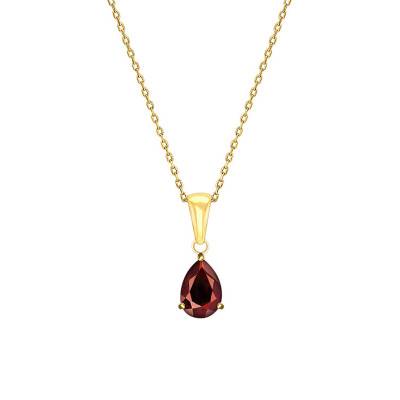 Collier Grenat Or Jaune 750, Longueur 45 cm - Aurora