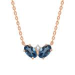 Rose Gold Topaz Necklace