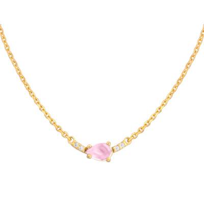 Collier Cara Tourmaline Or Jaune 9 Carats, Longueur 42 cm - Vandona