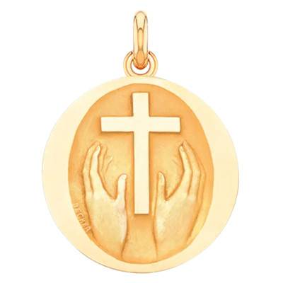 Médaille Credo Deo Or Jaune 750, Diamètre 15 mm à 22 mm - Becker
