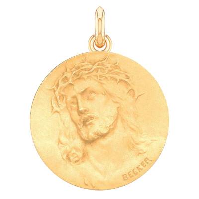 Médaille Christ Ecce Homo Or Jaune 750, Diamètre 15 mm à 25 mm - Becker