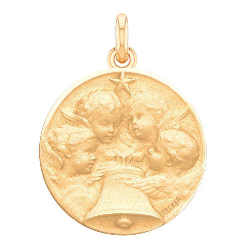 18K Yellow Gold Angelus Medal, Diameter 15 mm to 20 mm - Becker