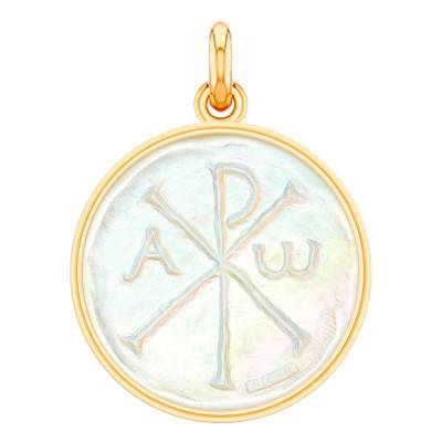 Médaille Chrisme Nacre, Diamètre 18 mm à 22 mm - Becker