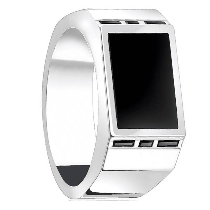 Rectangle Onyx Ring - TR2387-027-11 - Thomas Sabo