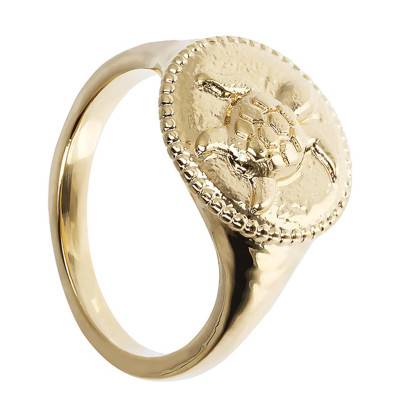 Yellow Gold-Plated Turtle Ring - Etrusca Gioielli