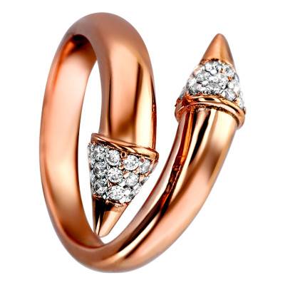Bague Freccia Brillant & Doré Rose - Taille 52 - Bronzallure