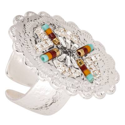 Bague Ouverte Santana Argentée & Pierres Multicolores - Hipanema
